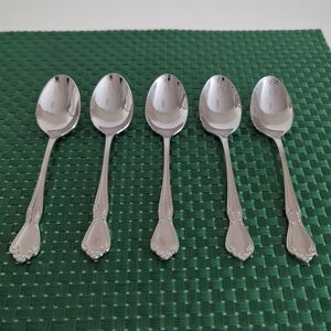 Reed & Barton FAIRISLE Teaspoons 18/10 Stainless Steel Flatware Lot Set of 5